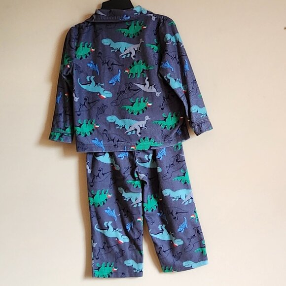 Carters Fleece Pajamas With Dinosaur Two Piece Set Size 2T - Picture 4 of 6